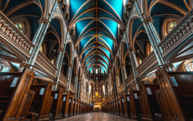 on of the most photogenic spots in Ottawa Notre Dame Cathedral Basilica