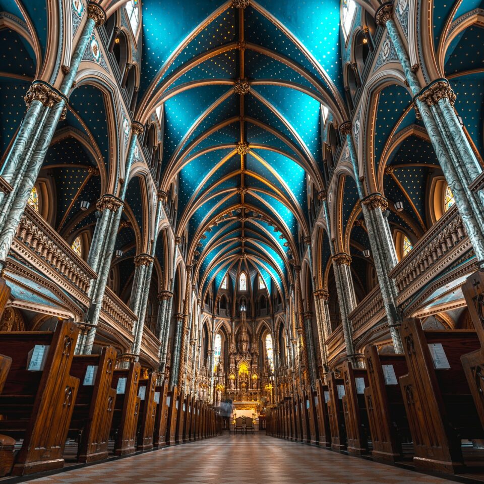 on of the most photogenic spots in Ottawa Notre Dame Cathedral Basilica
